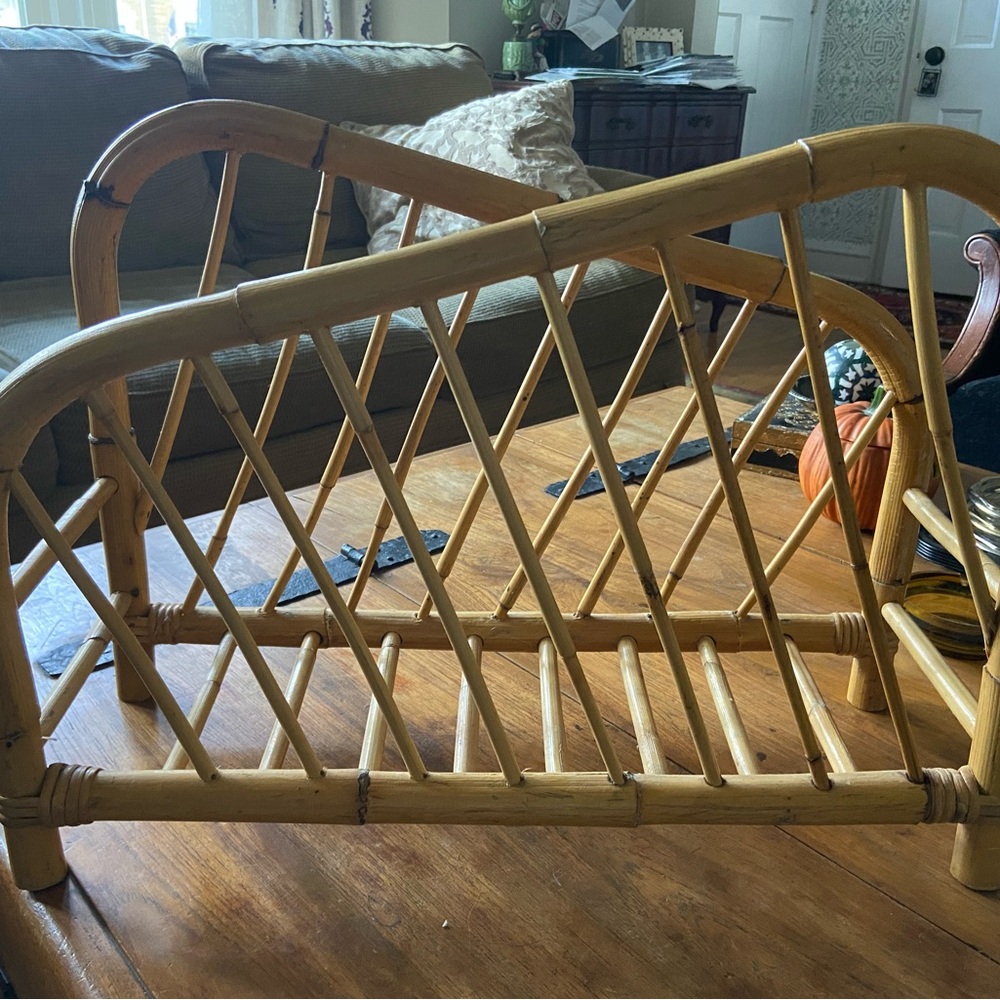 Vintage Pier 1 Imports Vintage Bamboo Magazine Rack